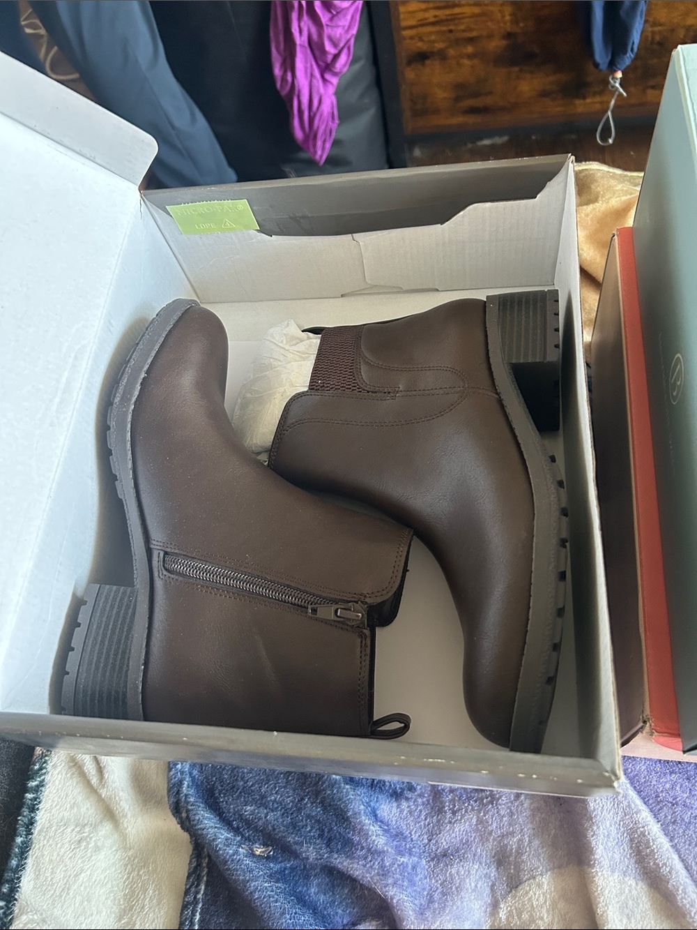 Style & Co. Brown Chelsea Ankle Boots